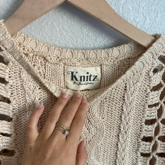 For Love and Lemons Vintage Knitz self tie sweater vibe size S - Picture 3 of 3